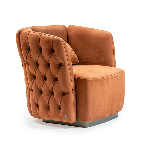 Ford Rust Velvet Armchair