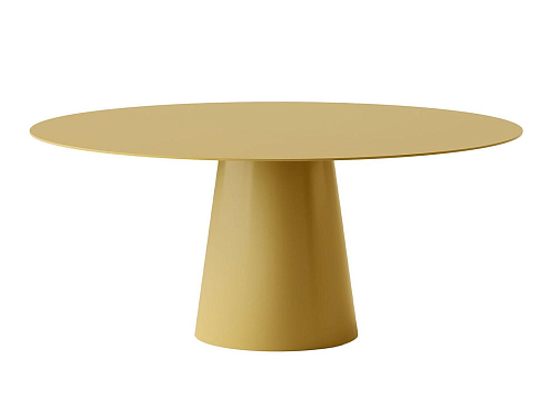 Shell Yellow Round Dining Table