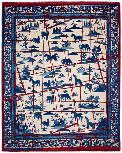 Horse Hand-Knotted Rug