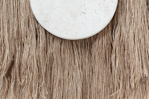 Souk Ecru Linen Decorative Wall Mirror