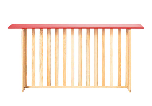 Pink Wood Console Table