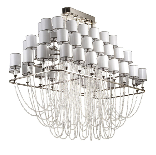 Rectangular Chandelier with Asfour Crystals