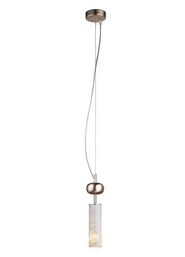 Carrara Marble Pendant Light with Soft Gold Finish