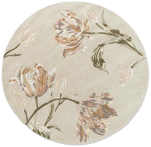 Natural Sage Green Round Rug
