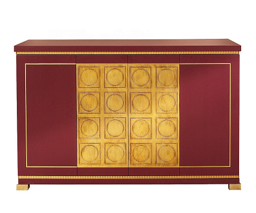 Gold Leaf Sideboard with Lacquered Panels