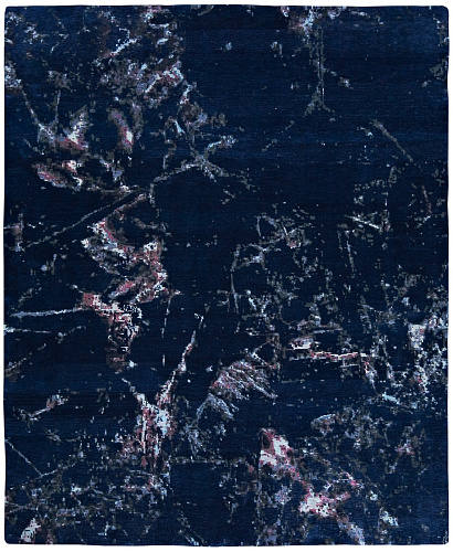 Quartz Black Wool & Silk Rug