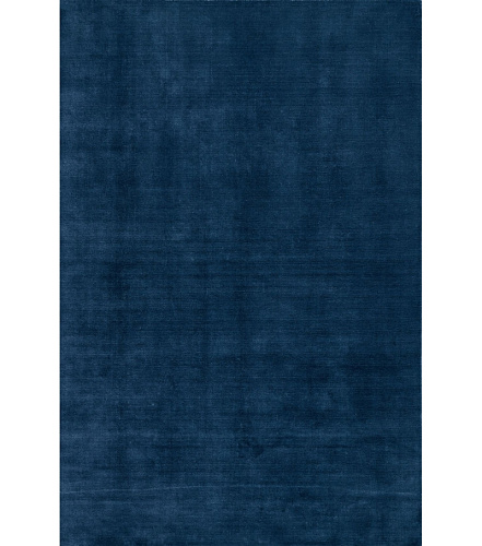 Plain Blue Viscose Hand-Loomed Rug