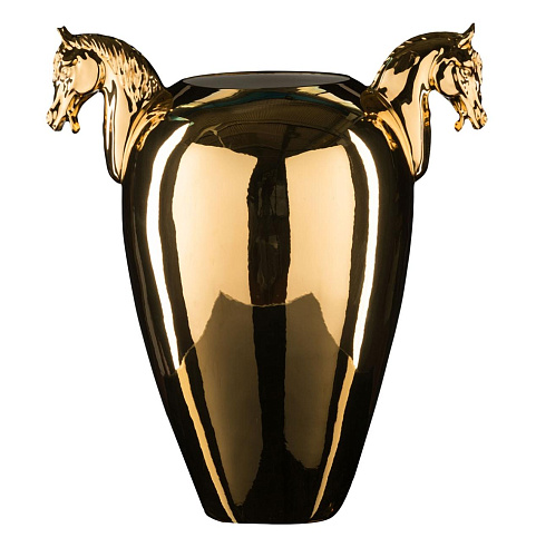 Horse Golden Vase