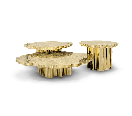 Fortuna Gold 3-Piece Coffee Table Set