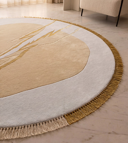 Lightning Crest Ivory Handcrafted Rug