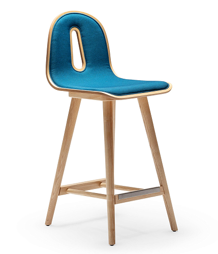 Gotham Woody SG-65-I Blue Bar Stool