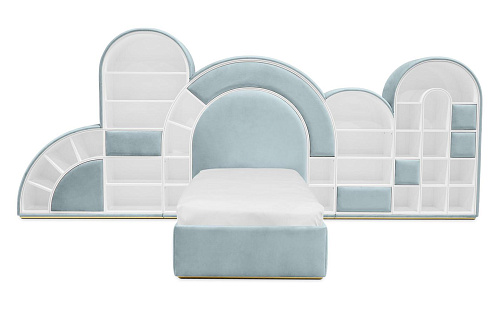 Bubblegum Marshmallow Blue Bed