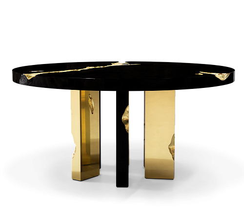 Dominion Round Black Dining Table