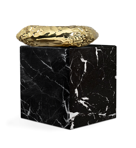 Megalith Nero Marquina Side Table