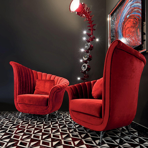 Red Velvet Armchair 