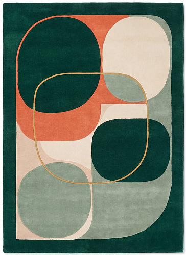 Modern Orbits Handcrafted Rug