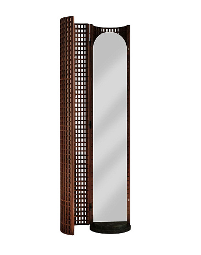 Walnut & Marble Floor Mirror