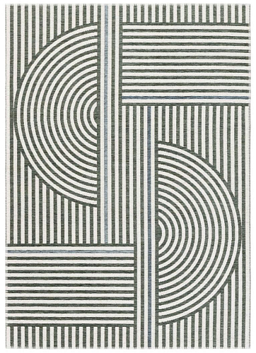 Chantilly Righe Beige Modern Rug