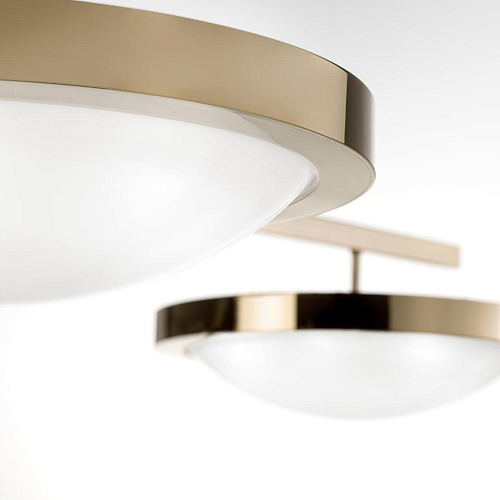 Designer Ceiling Light with Marble Effect Discs