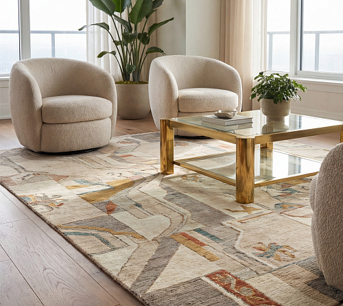 Fragmented Relief Handcrafted Rug