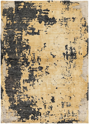 Charcoal Weathered Canvas Handcrafted Rug