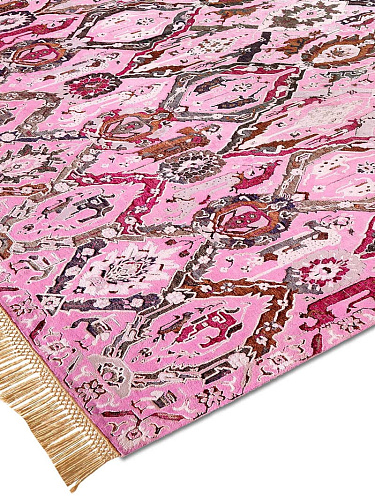 KavaBagh Pink Hand-Woven Rug