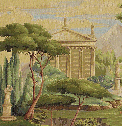 Panoramic Garden View Tapestry