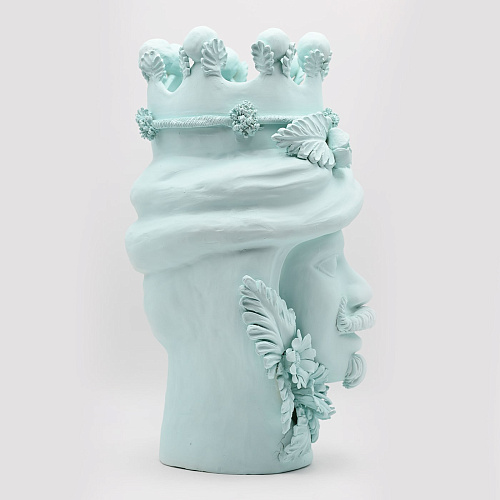 Moor's Head Sky Blue Sculpture