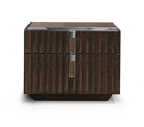 Premium Nightstand with Leather Inserts