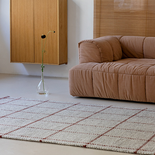 Ash Stone Check Rug