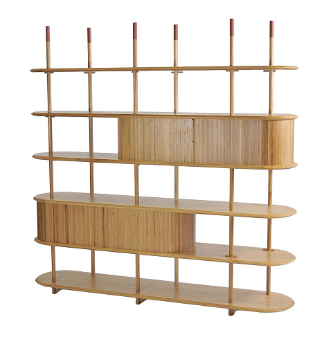 Modern Modular Oak Bookcase