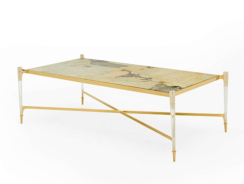 Rectangular Marble Top Coffee Table
