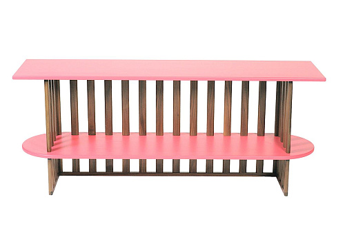 Pink Two-Level Console Table