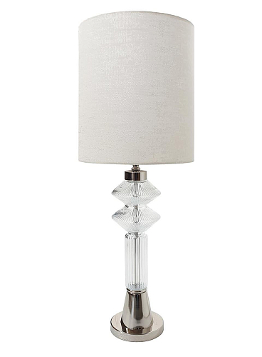 Murano Glass Table Lamp with Polished Nickel Finish
