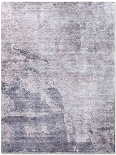Silver Hand Knotted Rug