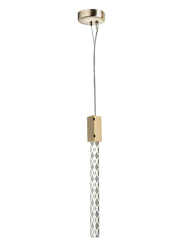 Handcrafted Pendant Chandelier with Hand-Etched Trihedron Glass