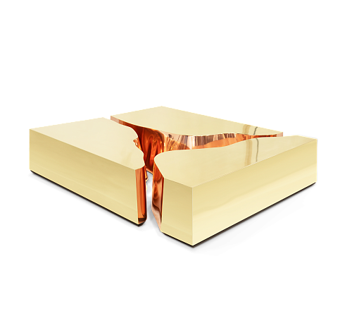 Fissure Gold Copper Coffee Table