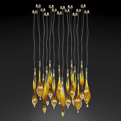 Murano Leaves 15-Light Pendant