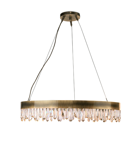 Flowing Brass Suspension Light