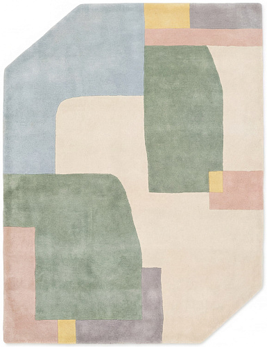 Rounded Blocks Soft Artisan Rug
