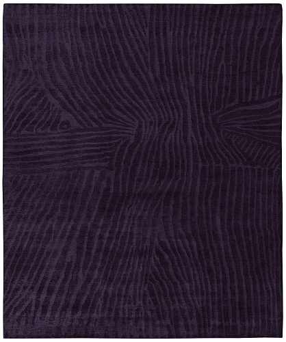 Hand-Knotted Purple Modern Rug