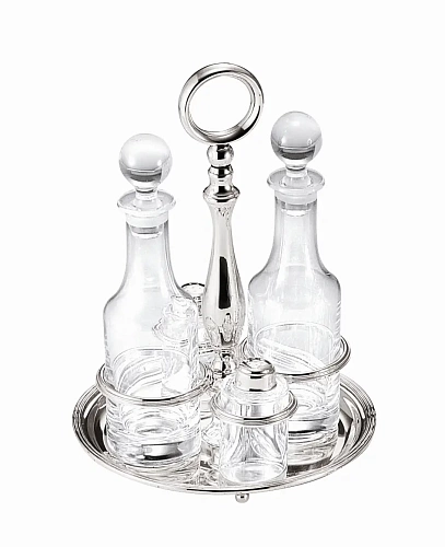 Silver-Plated English Round Cruet