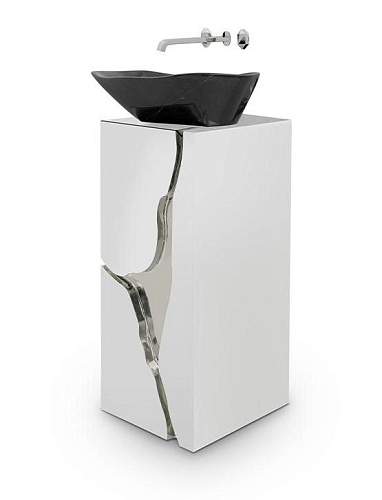 Fractured Design Pedestal Sink