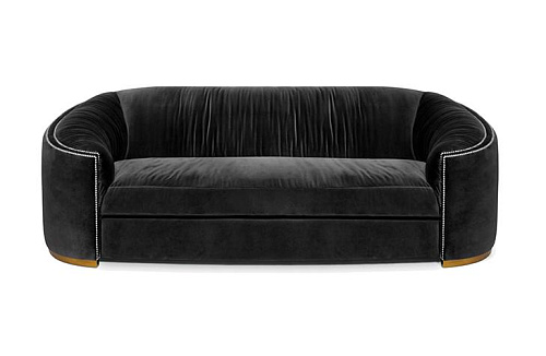 Premium Comfort Anthracite Curved Sofa