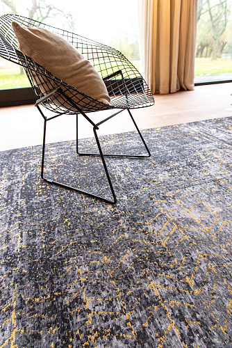 Abstract Grey Flatwoven Rug