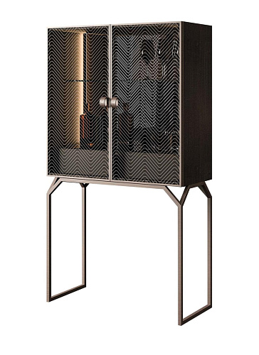Dragonfly Glass Bar Cabinet