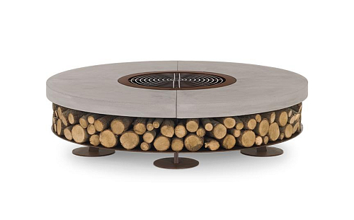 Ercole Concrete Grey Outdoor Italian Fire Pit