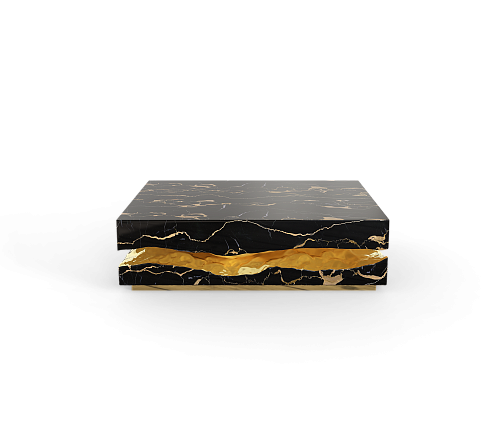 Boulder Portoro Marble Table
