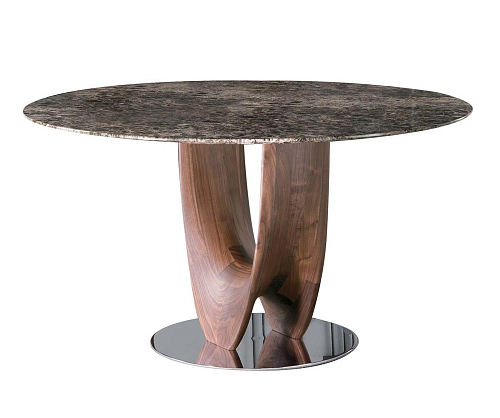 Axis Marble-Top Round Dining Table