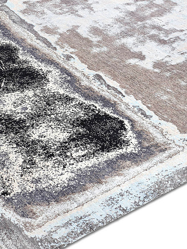 Silver / Grey Abstract Hand-Woven Rug